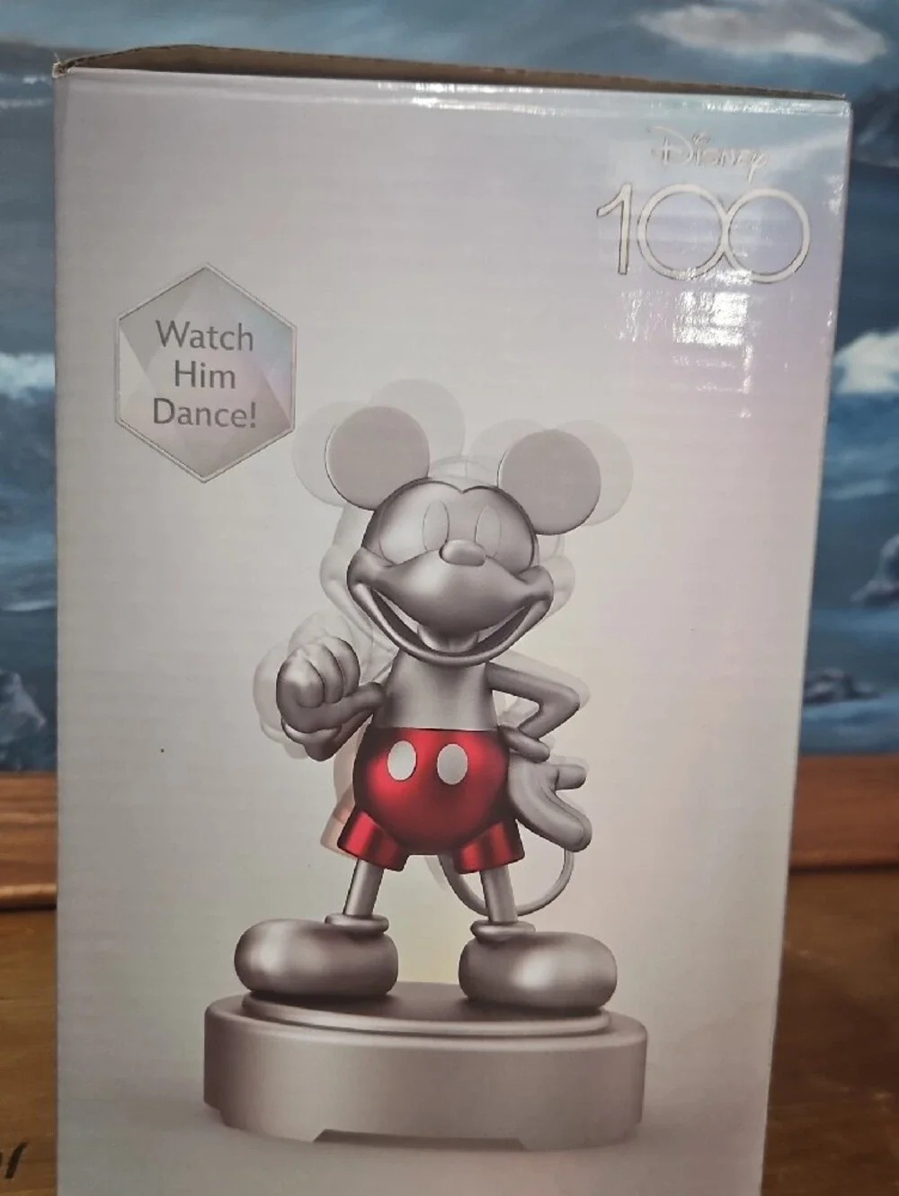 Disney Silver & Red Dancing Mickey Figurine